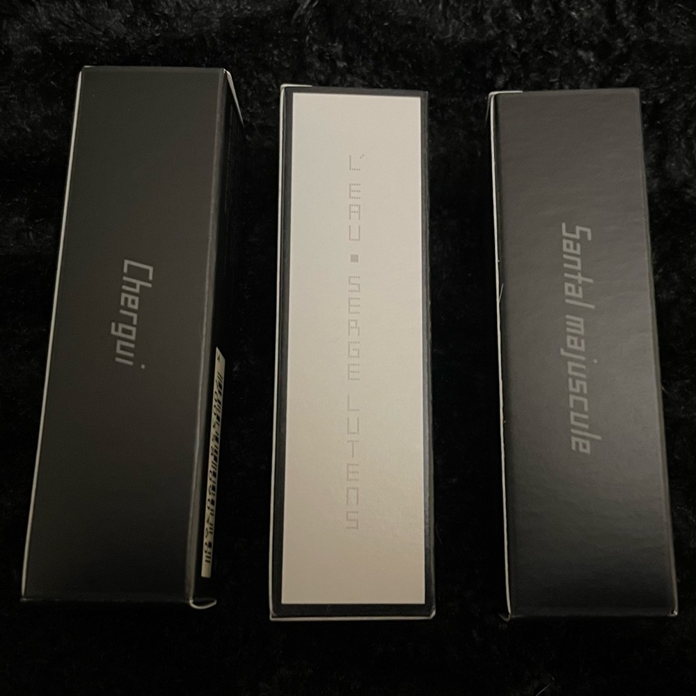 Unisex SERGE LUTENS Lot of 3 Sample Size EDP Chergui, L’Eau, Santal Majuscule